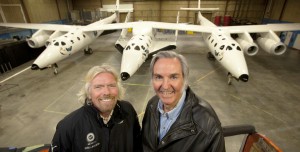 Rutan and Branson together with SpaceShip2 and WhiteKnight2